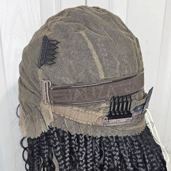 Jaliza Mila 34" Full Lace Lace Boho Braided Wig Human Hair Curls Synthetic Braid - Picture 9 of 9